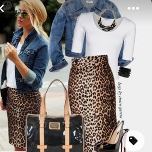 Animal Print Pencil Skirt